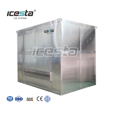 ICESTA 10 طن آلة الثلج الصخري من الفولاذ المقاوم للصدأ ، عالي الجودة الأوتوماتيكية عمر الخدمة الطويلة 