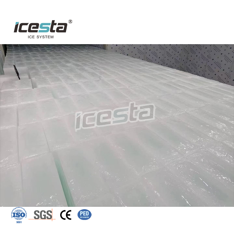 آلة تصنيع بلوك الثلج الأوتوماتيكية بالكامل ICESTA 40T/يوم