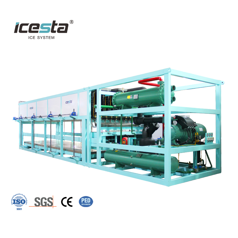 آلة تصنيع قوالب الثلج بالتبريد المباشر ICESTA 1-5t السعة اليومية