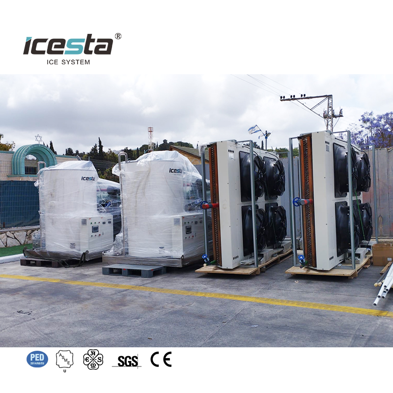 آلة صنع شرائح الثلج بمياه البحر 10-25 طن من ICESTA