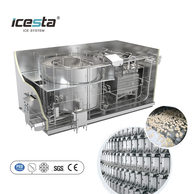 ICESTA Industrial Self-Seld Firm Fruezer ، Automatic Adure ، SPORAL FREYZER ، SUMPACT و HYGIENIC 