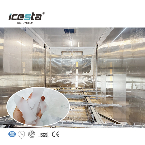 ICESTA Containerized 40 طن مصنع آلي تلقائي صناعي مع نظام الجليد أشعل النار للخرسانة سكب محطة الطاقة الكهرومائية $ 170000