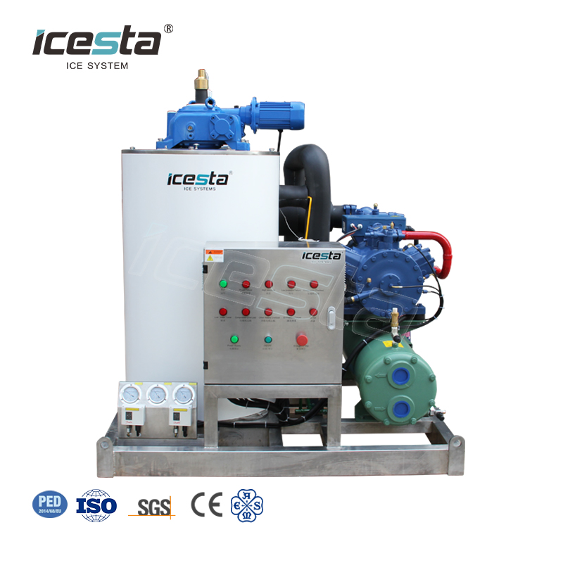 آلة تصنيع شرائح الثلج بمياه البحر ICESTA على متن السفن | 1 طن لسفينة الصيد