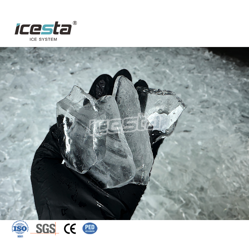آلة صنع الثلج اللوحي الصناعية القابلة للتخصيص من ICESTA بقدرة 1-12 طن
