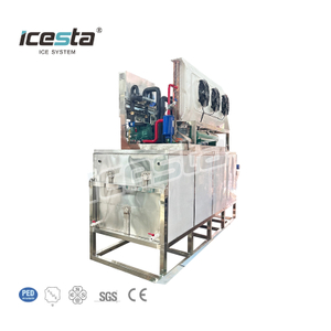 ICESTA توفير الطاقة التلقائي المخصص وإنتاجية عالية وعمر خدمة طويل 15 طن آلة صنع سائل الثلج