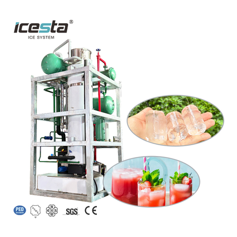 ICESTA مخصص لتوفير الطاقة عالية الإنتاجية حياة طويلة العمر 20 طن آلة الجليد الصناعية 59000 دولار