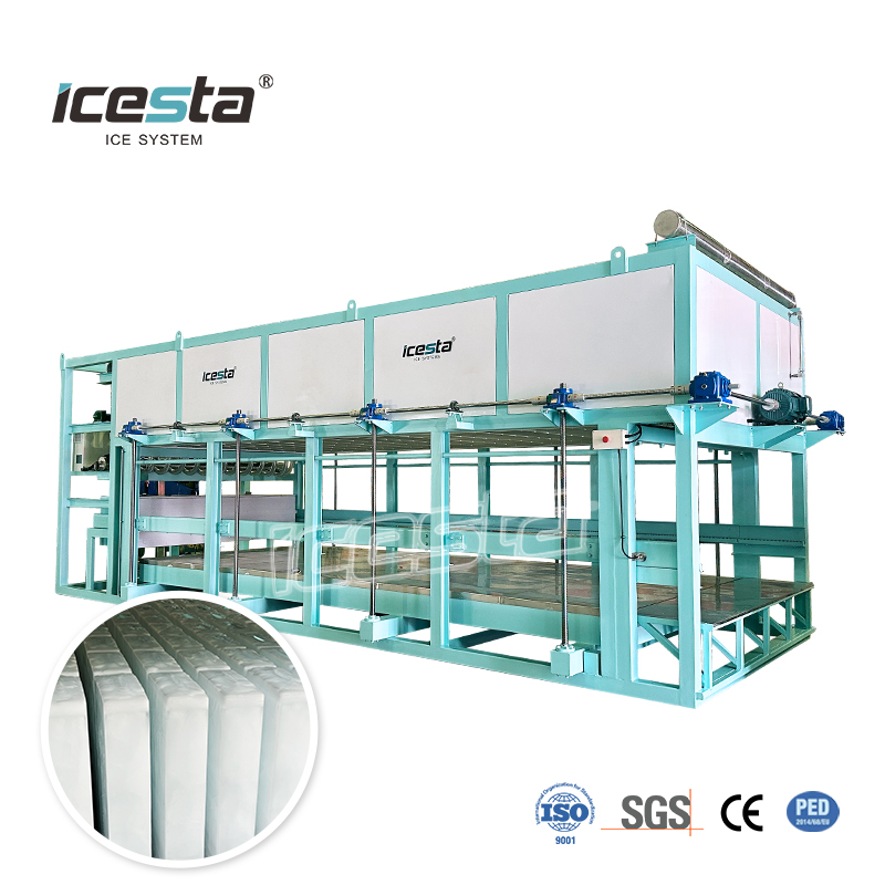 ICESTA آلة تصنيع قوالب الثلج ذات التبريد المباشر الصناعي ذات الجودة العالية وتوفير الطاقة الطويلة 15 طن 