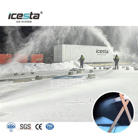 صانع الثلج من الدرجة الصناعية ICESTA طوال العام لمشروع بناء منتجع التزلج الداخلي