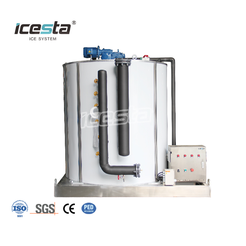 مبخر آلة تصنيع شرائح الثلج بقدرة 30 طن يوميًا من ICESTA