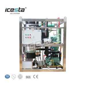 ماكينة صنع الثلج الأنبوبي المبرد بالماء سعة 2 طن من ICESTA