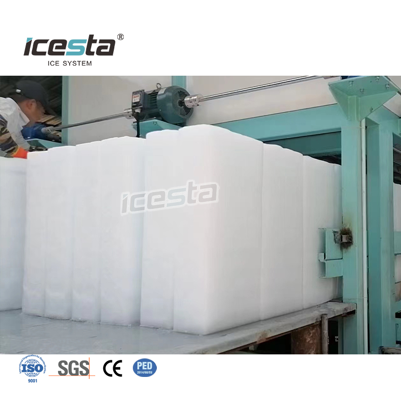 ICESTA آلة تصنيع قوالب الثلج ذات التبريد المباشر الصناعي ذات الجودة العالية وتوفير الطاقة الطويلة 15 طن 