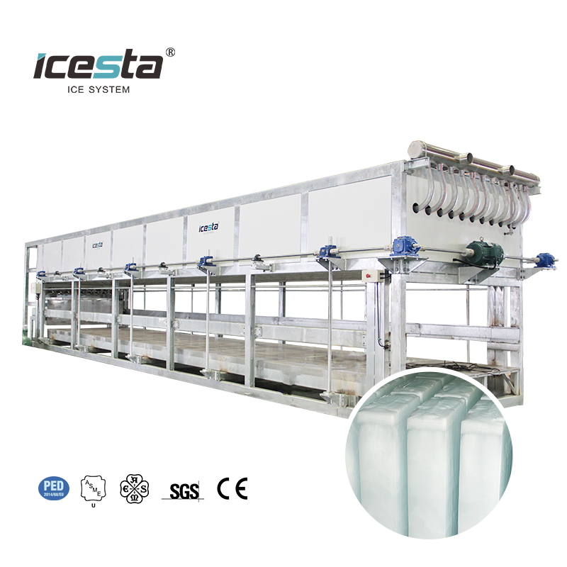 آلة تصنيع بلوك الثلج المجلفن بالتبريد المباشر ICESTA 5-15t