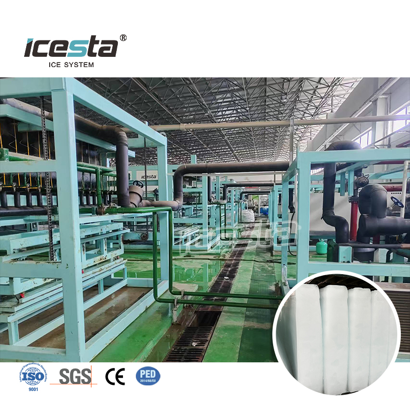 آلة تصنيع قوالب الثلج ذات التبريد المباشر ICESTA بقدرة 13.5 طن/يوم