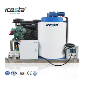 آلة صنع شرائح الثلج الصناعية ICESTA 5t 10t 15 طن يوميًا